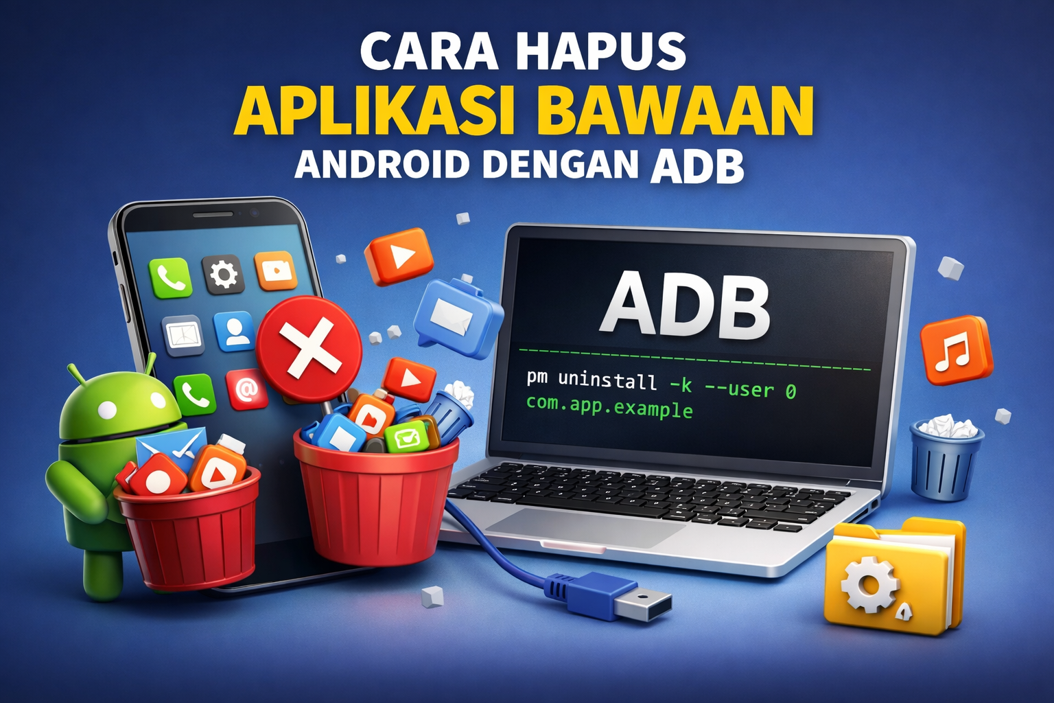 Cara Hapus Aplikasi Bawaan Android dengan ADB