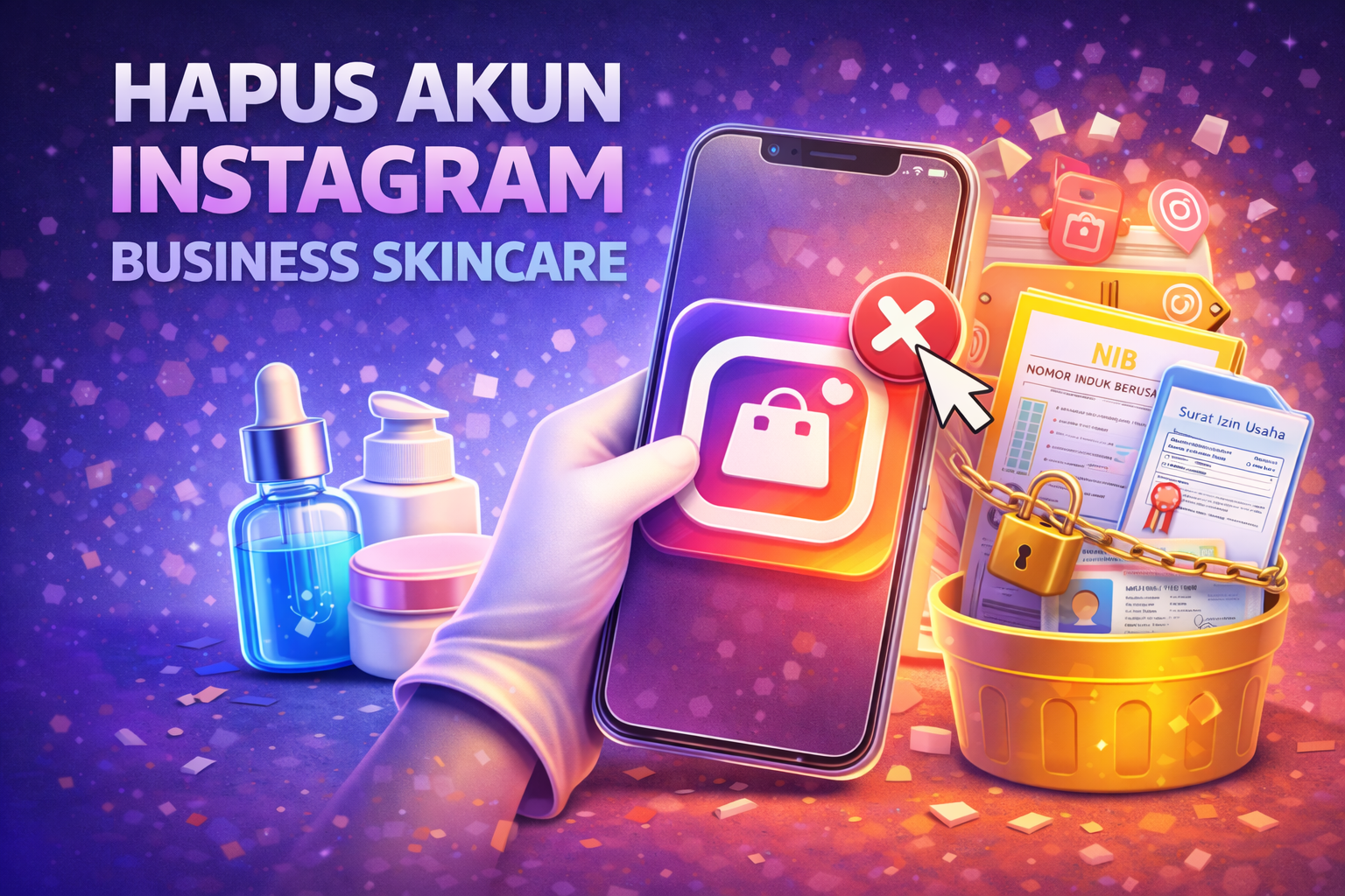 Hapus Akun Instagram Business Skincare