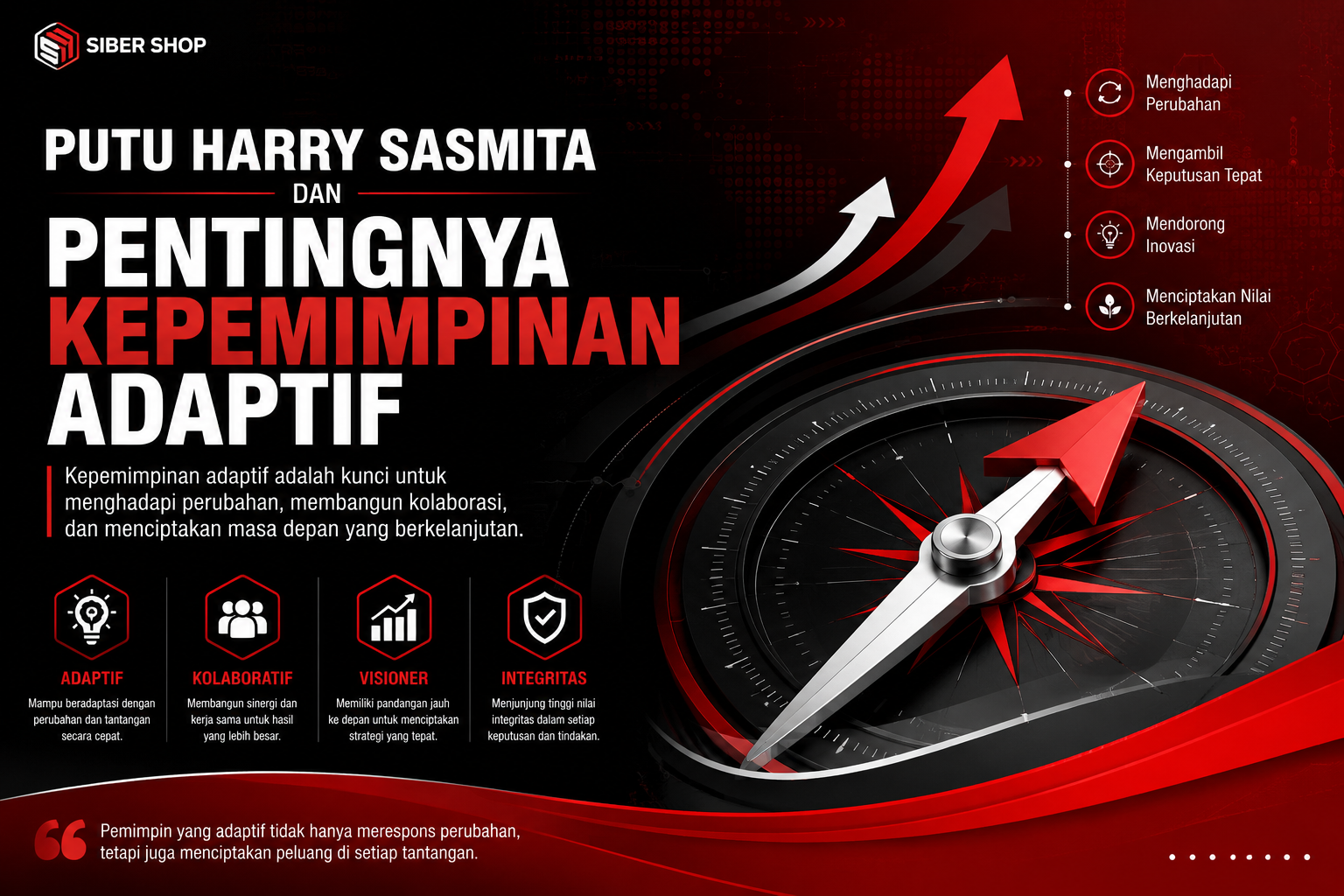 Ilustrasi kepemimpinan adaptif di era transformasi digital