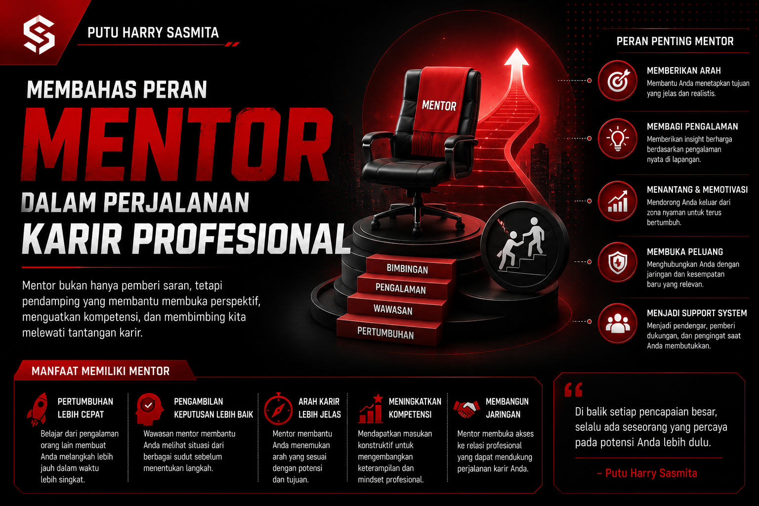 Putu Harry Sasmita membahas peran mentor dalam perjalanan karir profesional